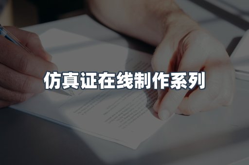 仿真证在线制作